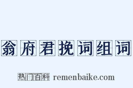 翁府君挽词组词是什么意思的图片